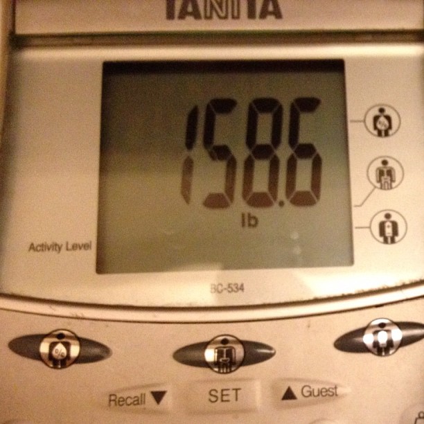 That's a great weight for waking up today!