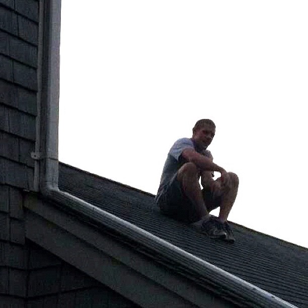 Normal Lauzon Family Cookout... Somehow I ended up on the roof.