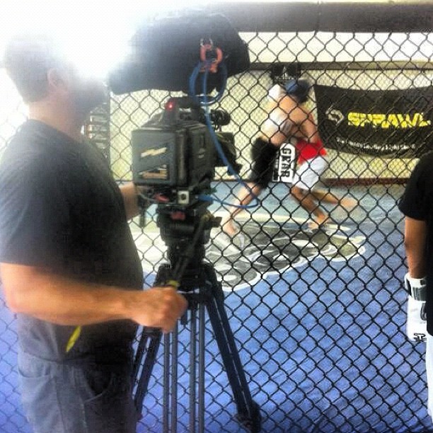 Filming sparring today for @FoxSports    @UFC