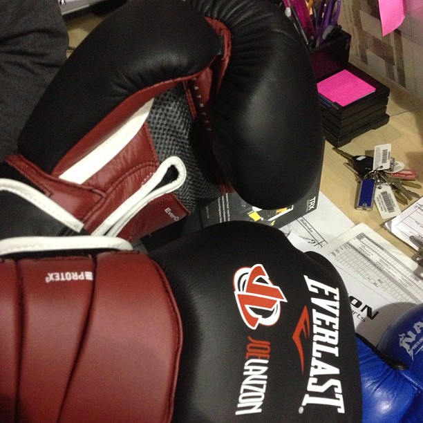 Huge thanks to @Everlast_ for the custom boxing gloves!